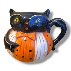 Johanna Parker Black Bat Mug Peeps Collection Halloween Retro Style With Flaw